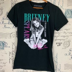 Britney Spears Juniors Black T-Shirt Sz Large NWT